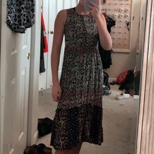 a long flowered dress